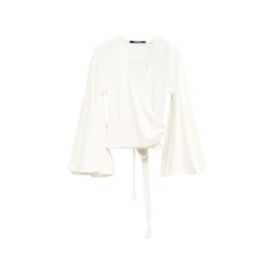Jacquemus Long-sleeved Tie Blouse In Neutral