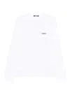 Jacquemus Le Tshirt Gros Grain Cotton Ls  T-shirt In White