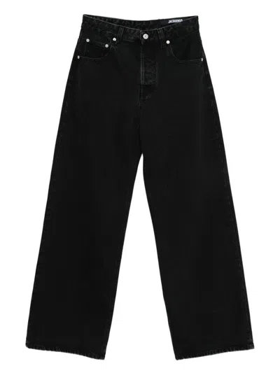 Jacquemus Loose Denim Jeans 'de-nîmes' In Black