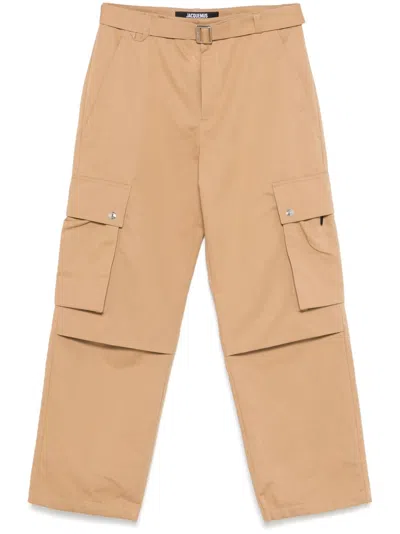 Jacquemus Loose-fitting Camel Brown Shorts