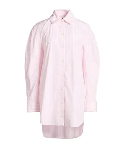 Jacquemus Loose Striped Shirt In Pink