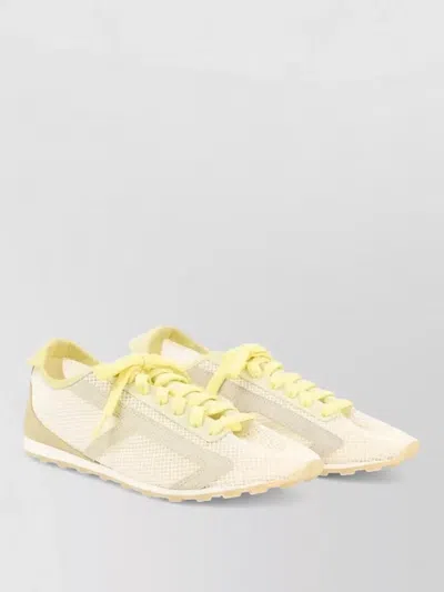 Jacquemus Low Top Sneakers Suede Mesh Rubber Sole In Animal Print