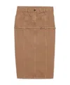 Jacquemus Low-waisted Denim Skirt In Brown