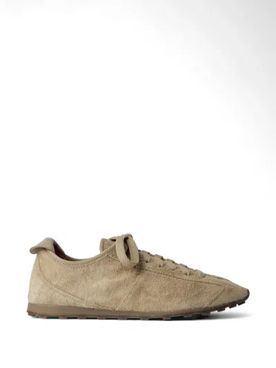 Jacquemus Leather Tennis Sneakers In Neutral