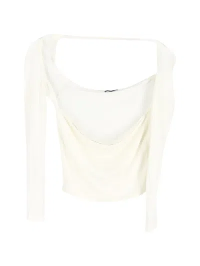 Pre-owned Jacquemus Lucciu Woven T-shirt In White