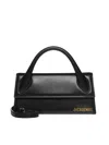 Jacquemus Long Mini Iconic Black Leather Crossbody Bag For Women