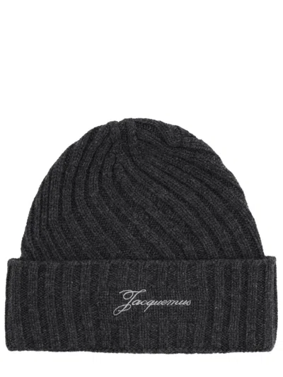 Jacquemus Luxurious Cashmere-merino Wool Hat In Black