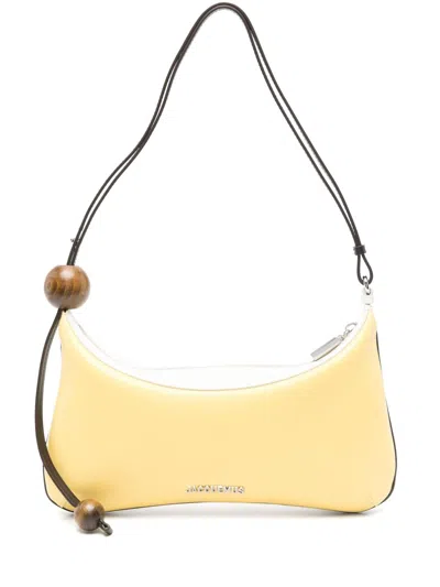 Jacquemus Luxurious Lamb Leather Shoulder Bag In Yellow
