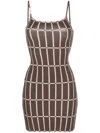 Jacquemus Women's La Robe Maille Malha Mini Dress In Brown