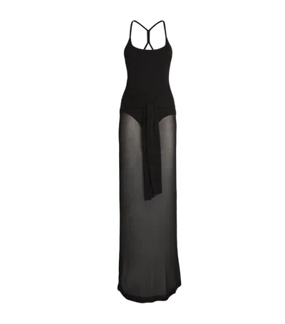 Jacquemus Maille Nodo Maxi Dress In 990 Black
