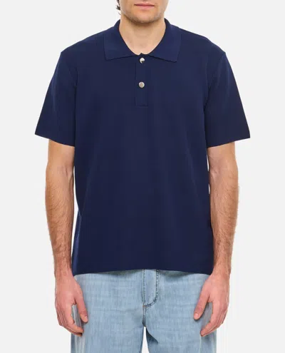 Jacquemus Maille Polo Shirt In Blue