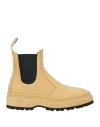 Jacquemus Chunky Sole Elastic Side Boots In Beige