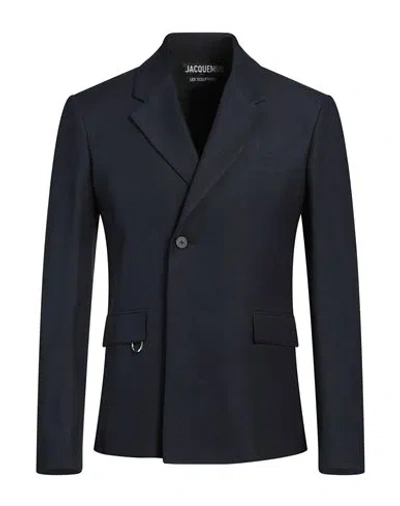 JACQUEMUS JACQUEMUS MAN BLAZER NAVY SIZE 40 VISCOSE