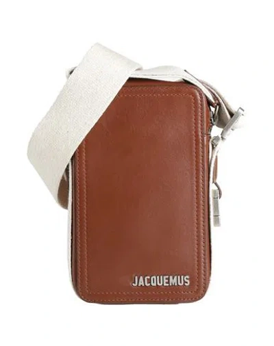 Jacquemus Man Cross-body Bag Cocoa Size - Soft Leather In Brown