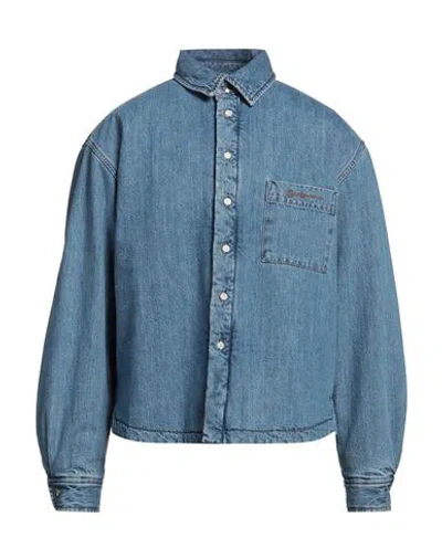 JACQUEMUS JACQUEMUS MAN DENIM OUTERWEAR BLUE SIZE 38 ORGANIC COTTON