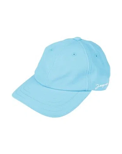 Jacquemus Man Hat Azure Size 7 ⅛ Cotton In Blue