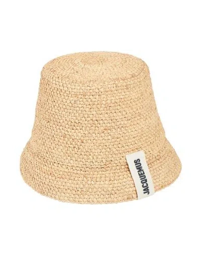 Jacquemus Man Hat Beige Size 7 ⅛ Natural Raffia In Sand