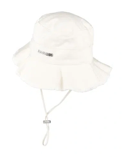 Jacquemus Man Hat Ivory Size 6 ⅞ Cotton In White