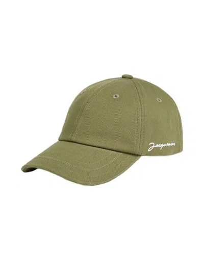 Jacquemus Man Hat Military Green Size 7 ⅜ Cotton