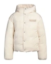 Jacquemus Logo Patch Padded Coat In White