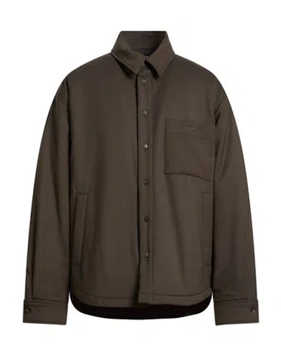 Jacquemus Man Jacket Dark Green Size 40 Virgin Wool, Elastane