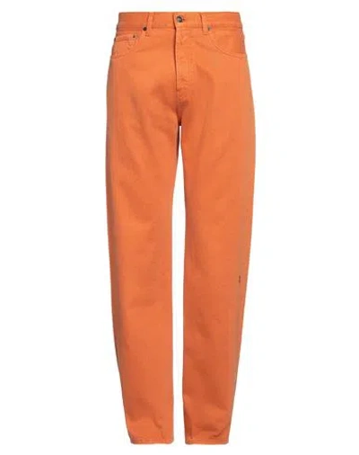 Jacquemus Man Jeans Orange Size 32 Cotton
