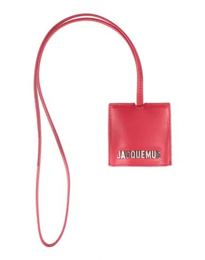 Jacquemus Man Key Ring Red Size - Cow Leather In Pink