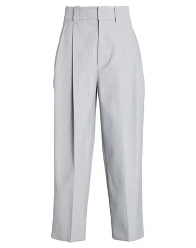 Jacquemus Man Pants Light Grey Size 36 Polyester, Cotton, Virgin Wool, Elastane In Gray
