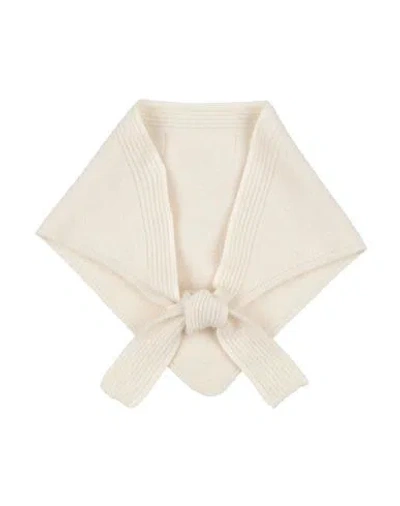 Jacquemus Man Scarf Ivory Size - Alpaca Wool, Polyamide, Wool In Neutral