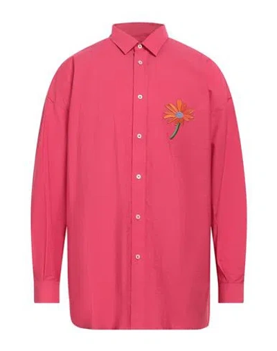 Jacquemus Man Shirt Fuchsia Size 42 Cotton, Polyamide In Pink