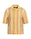 Jacquemus Yellow Le Raphia 'la Chemise Palha' Shirt In Yellow