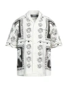 Jacquemus La Chemise Jean Shirt Pt Frise Horse Black Whit In White