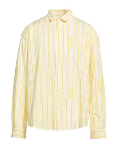 Jacquemus Simon Striped Long Sleeve Shirt In Yellow