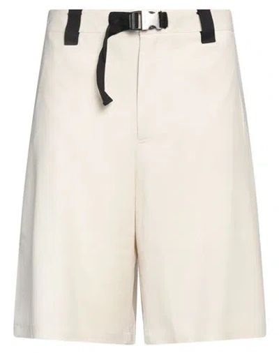 JACQUEMUS JACQUEMUS MAN SHORTS & BERMUDA SHORTS BEIGE SIZE 38 VISCOSE, VIRGIN WOOL, ELASTANE