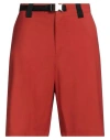 Jacquemus Mid-rise Shorts Belted Oversize Frame In Red