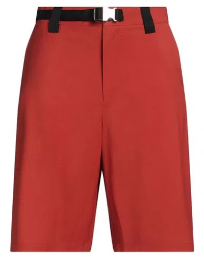 JACQUEMUS JACQUEMUS MAN SHORTS & BERMUDA SHORTS RUST SIZE 38 VISCOSE, VIRGIN WOOL, ELASTANE
