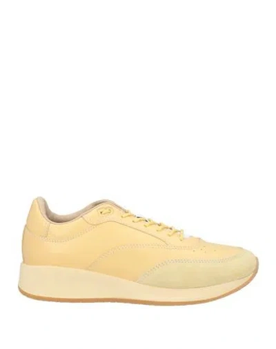 JACQUEMUS JACQUEMUS MAN SNEAKERS PASTEL YELLOW SIZE 9 LEATHER