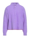 Jacquemus Man Sweater Purple Size Xl Polyamide, Elastane In Purple
