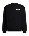 Jacquemus Mens Black Grosgrain-logo Long-sleeve Cotton T-shirt In Black