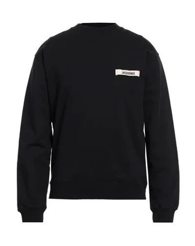 Jacquemus Relaxed Fit Long-sleeve Shirt With Minimalist Patch Detail In Black