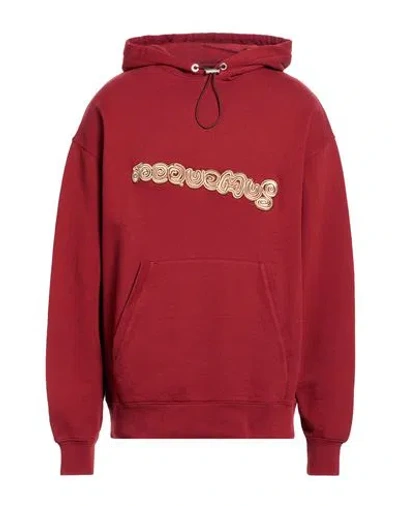 Jacquemus Man Sweatshirt Brick Size M Cotton In Red