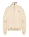 Jacquemus High-collar Cotton Pullover With Half-zip Closure In Gray