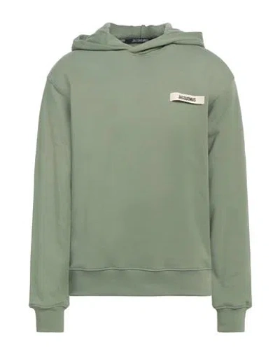 JACQUEMUS JACQUEMUS MAN SWEATSHIRT LIGHT GREEN SIZE L COTTON
