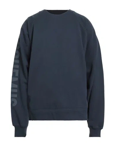 Jacquemus Man Sweatshirt Midnight Blue Size Xl Cotton
