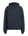 Jacquemus Relaxed Fit Cropped Hoodie With Raglan Sleeves In Navy