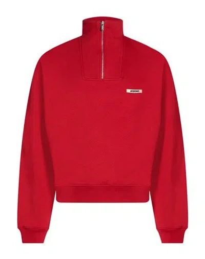 Jacquemus Man Sweatshirt Red Size Xl Cotton