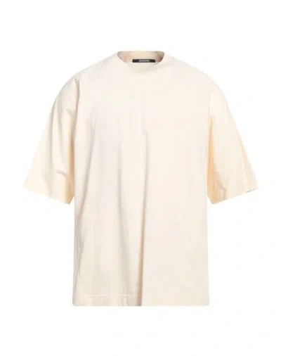 JACQUEMUS JACQUEMUS MAN T-SHIRT BEIGE SIZE XXL COTTON, ELASTANE