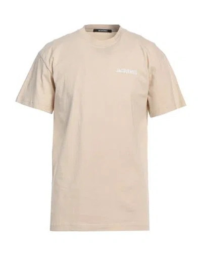 Jacquemus Man T-shirt Beige Size Xxl Organic Cotton