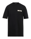 Jacquemus Black Crewneck T-shirt With Logo Detail