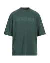 Jacquemus Man T-shirt Emerald Green Size Xl Cotton, Elastane